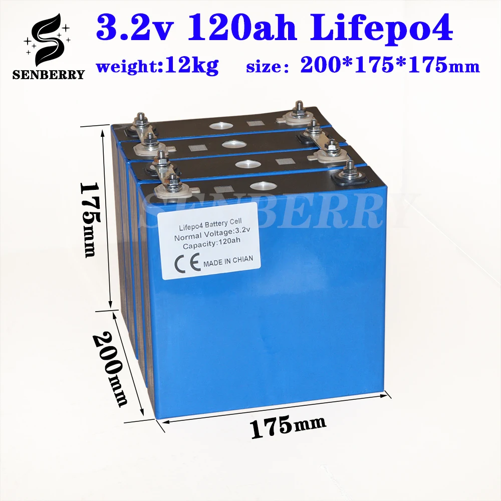 Комплект одежды из 4 предметов новая 3 2 V 120Ah lifepo4 батарея литий железо фосфатный Солнечный 4S 12v120ah клетки не 100Ah