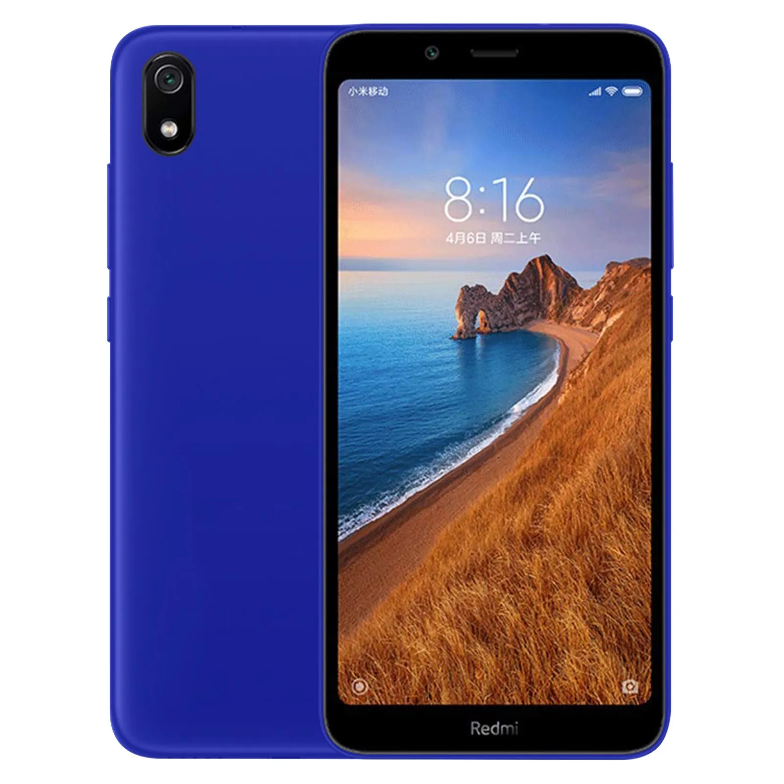 TBOC чехол из ТПУ для Xiaomi Redmi 7A [5,4" ] Силиконовый ультратонкий гибкий чехол для мобильного телефона - Цвет: Синий