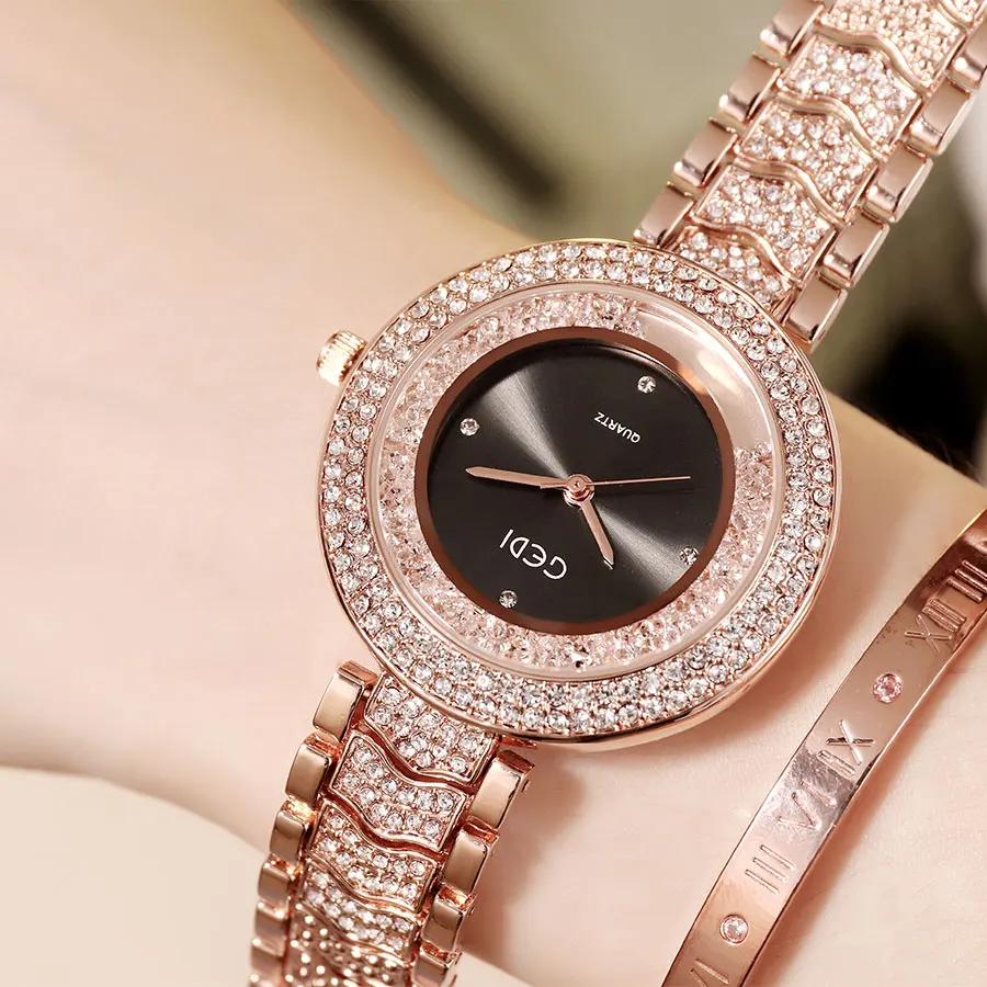 Reloj femininos GEDI часы женские Топ люксовый Бренд стразы женские часы модные женские часы браслет женские наручные часы