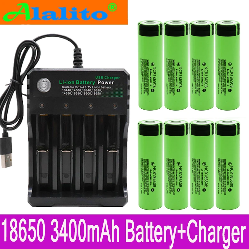 100% новый Оригинальный NCR18650B 3 7 v 3400 mah 18650 литиевая аккумуляторная батарея фонарик