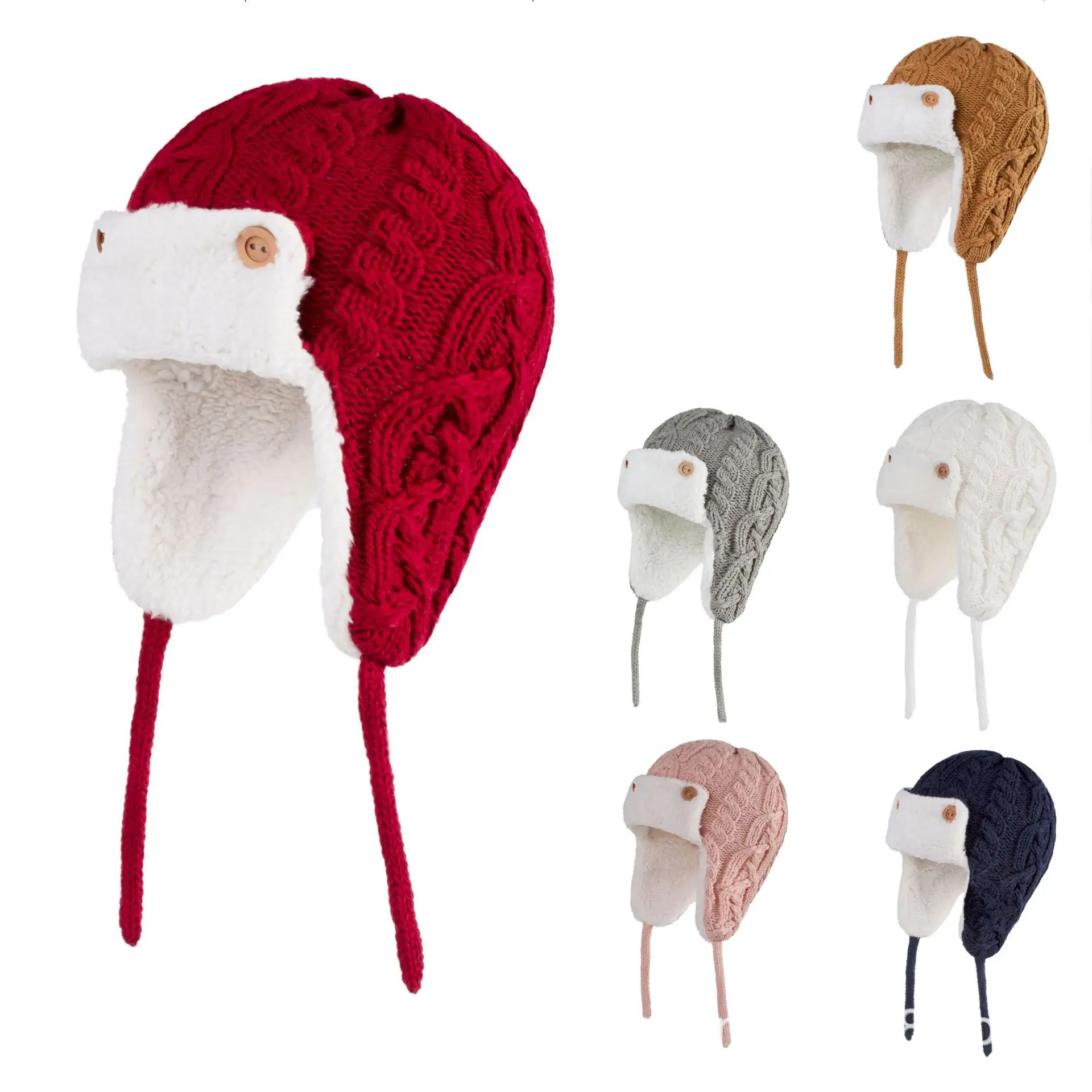 0-5Years Autumn Winter Baby Knitted Hat New Solid Color Boys Girls Children's Wool Hat Velvet Thickened Warmth baby hat,knit hat