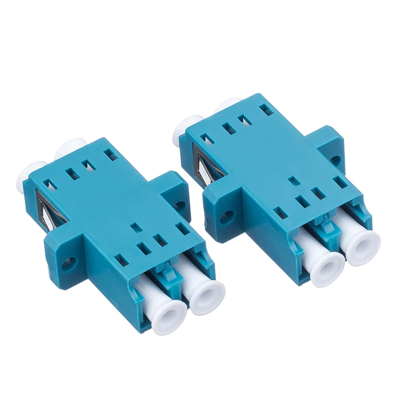 LC LC duplex SM fiber optic adapter FTTH LC UPC Flange Connector 2