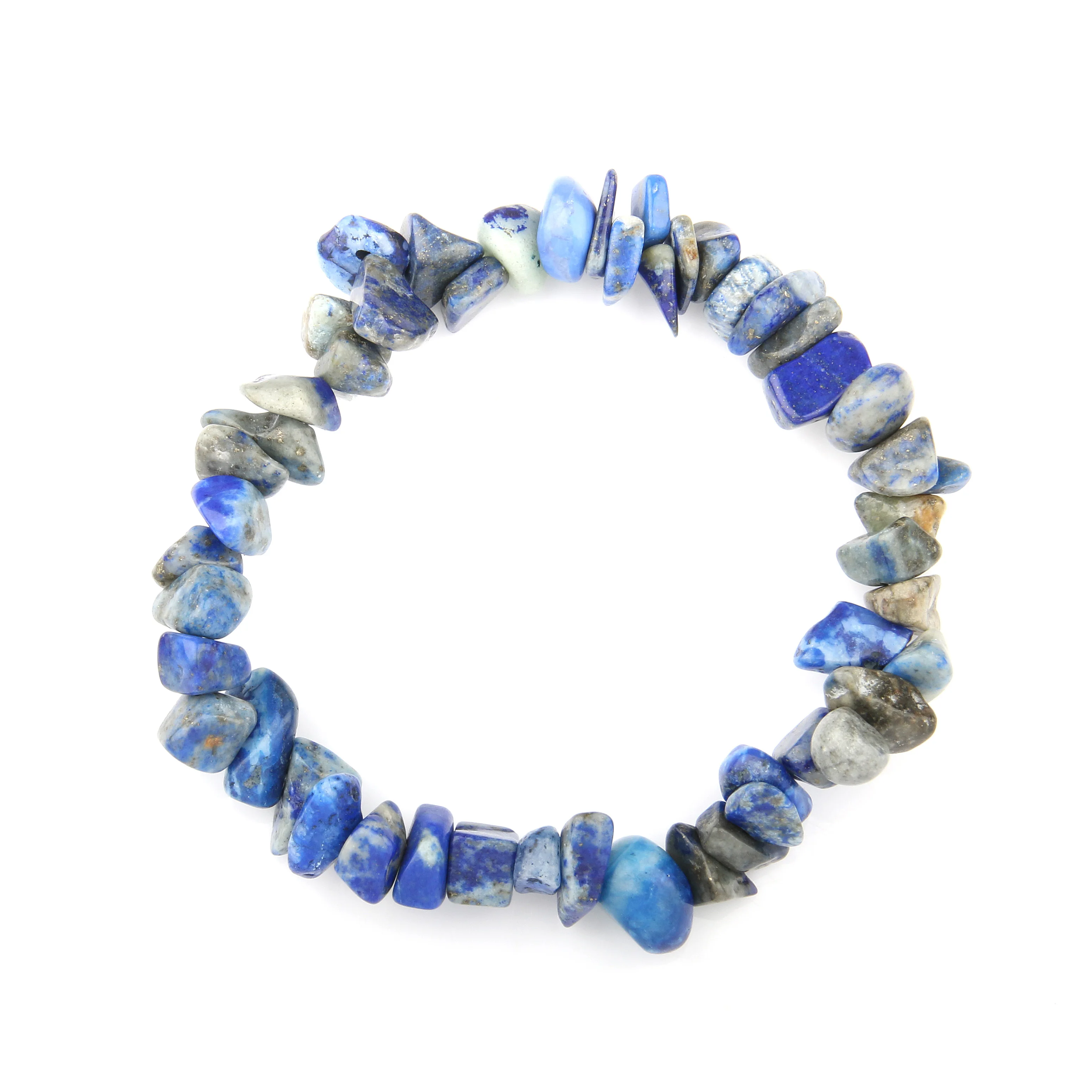 Pedra natural 7 chakra pulseiras reiki cura cristal pulseira tiger eye lapis lazuli chip grânulos de cascalho presentes para mulher pulseira