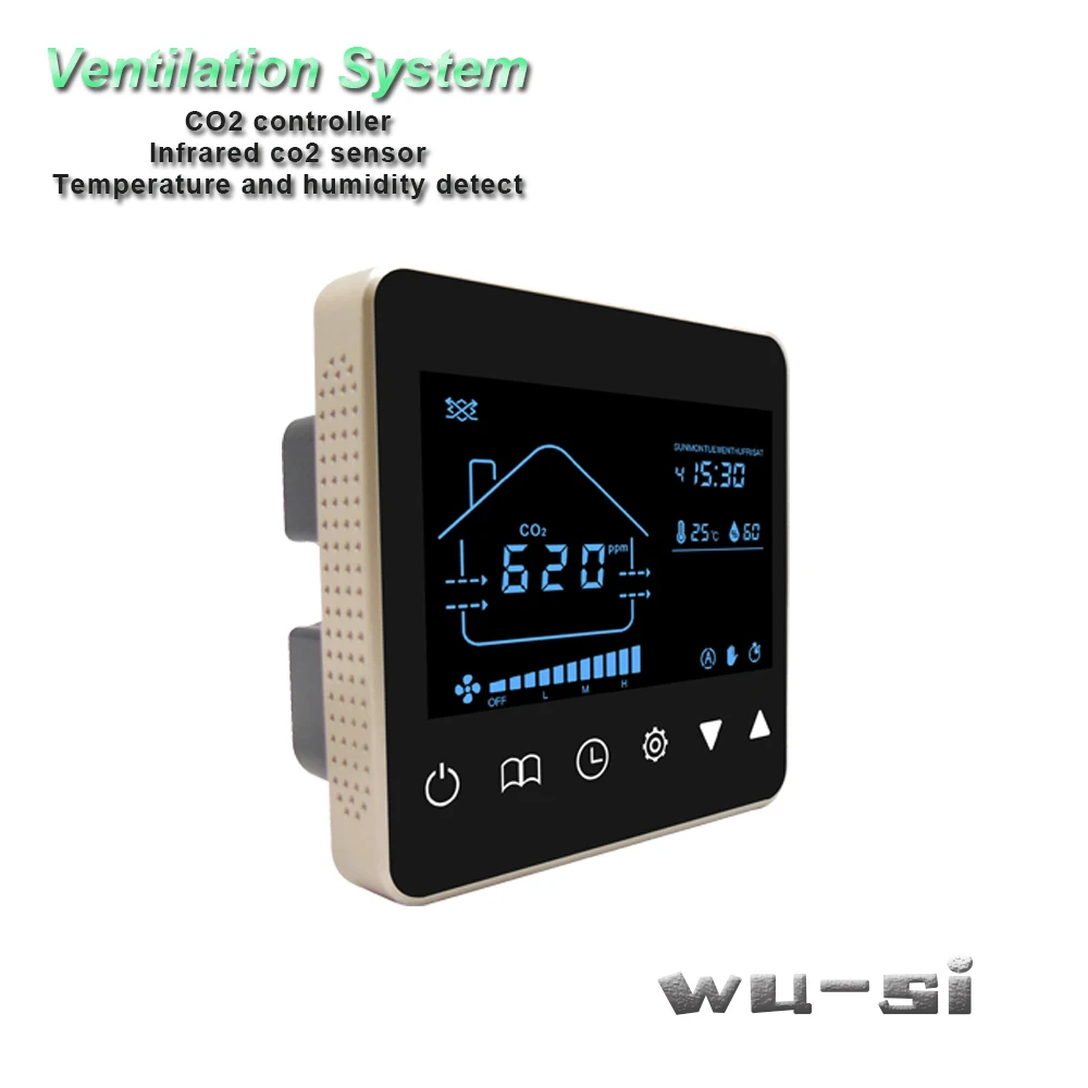 

Indoor 3 speed Ventilation System NDIR smart Co2 gas regulator