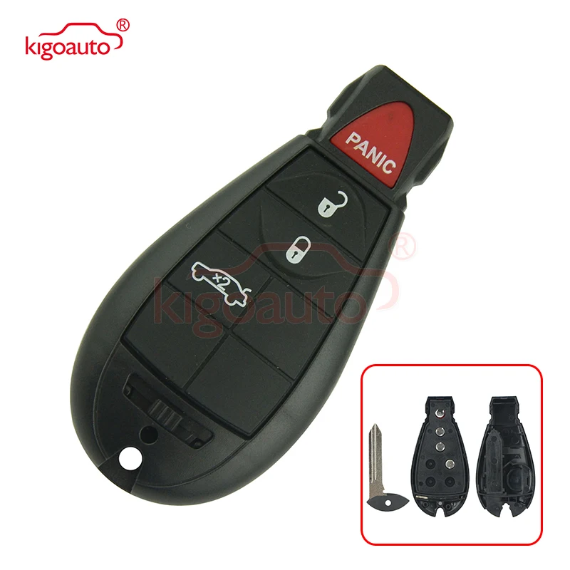 Kigoauto #2 Bobik Smart Remote Key Shell Case M3N5WY783X 3 Button with Panic Car Replacement Shell for Chrysler Dodge Jeep kigoauto 2 button flip folding key remote blank key blade for ford focus 3 fiesta mondeo replacement shell car key shell