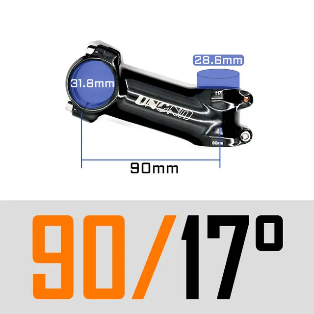 UNO Black Stem Bike Ultralight 7 17 35 Degree MTB Road Stem Fork 28.6 31.8mm 60/70/80/90/100/110/120/130mm Bicycle King Kalloy - Image 9