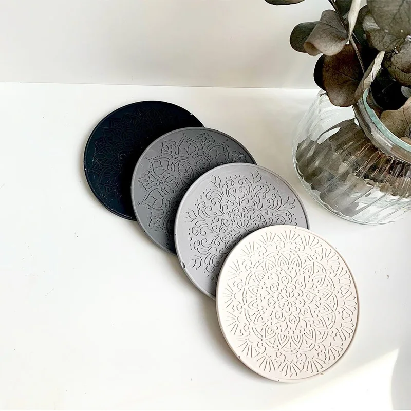 Candle Making Round Coaster Silicone Molds Concrete Plaster Molds