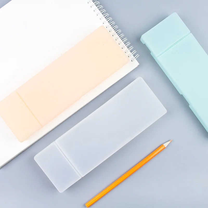 

South Korea Creative Hipster Stationery Box Simple Translucent Dull Polish GIRL'S And BOY'S Pencil Case Young STUDENT'S Plastic