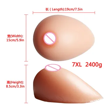 

Big Promotion Artificial Silicone Breast Forms Drag Queen Shemale Crossdresser Teardrop Fake Silicone Boobs 2400g/pair