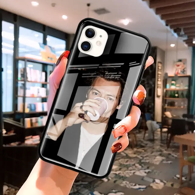 Glass Case For Apple iPhone 12 11 Pro Max 8 7 XS XR X 6 6S Plus SE 2020 Mobile Phone Coque Fundas Fine Line Harry Styles 1D T02
