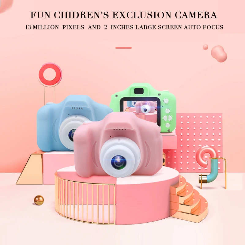 Upgrade Children Camera Mini Digital Cute For Kids High Definition 1080 Smart Shooting Video Recording Toy Cameras Gifts | Электроника