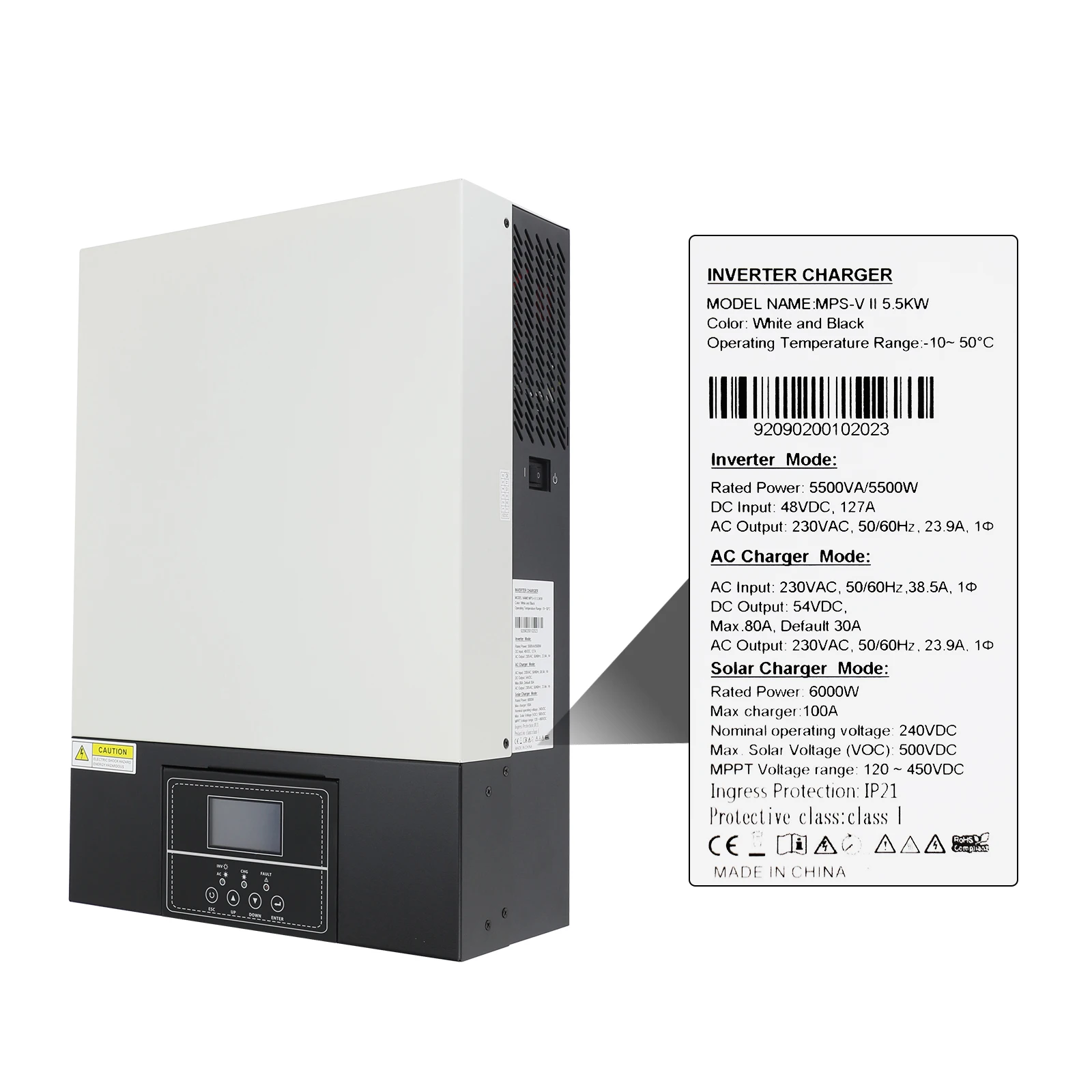 500v com Relação Powmr Inversor Híbrido Solar Onda Senoidal Pura 24 48v 220vac Construir In100a Mppt Carregador pv Wi-fi 3500w - 5500w mppt carregador solar pv 500v com relação wi-fi