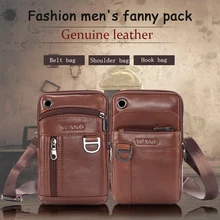 YI ANG модные поясные сумки из натуральной кожи, поясные сумки, многофункциональные Фанни-пакеты, маленькие сумки на плечо для мужчин, высокое качество, набедренная сумка