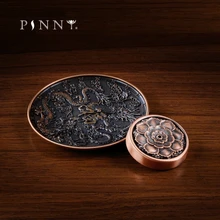 Пинни имитация бронзы благовония горелка Лотос Дракон Quemador Incienso скульптуры Joss палочки с ладаном держатель металла ремесло курильница