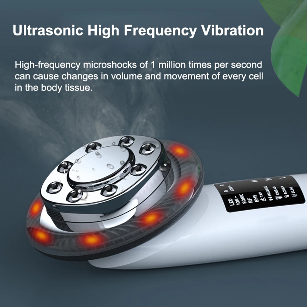 7 in 1 RF Ultrasonic Anti Cellulite Machine Weight Loss Body Burner Fat Massager Galvanic Infrared EMS Therapy Beauty Machine