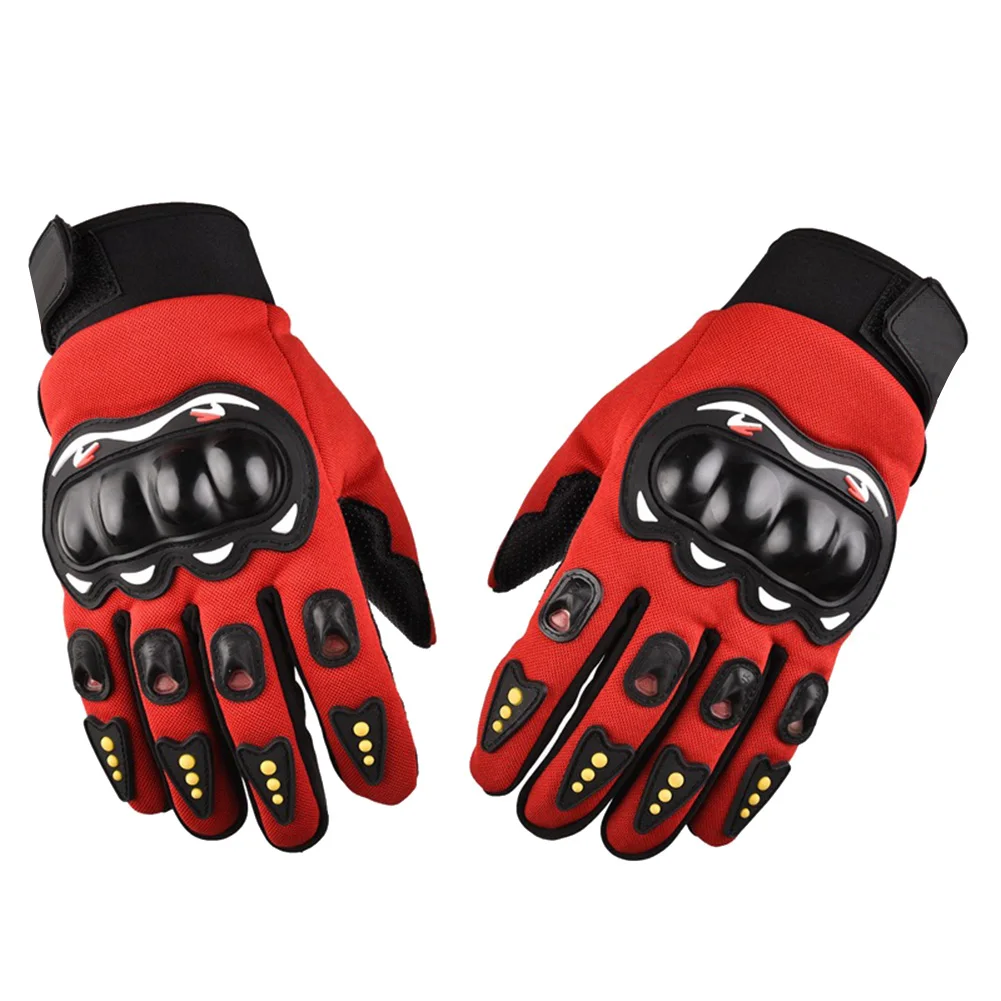 Красный Newly Warm Men Winter Motorcycle Full Finger Touchscreen Warm Gloves Driving Motorbike Cycling - Цвет: Красный