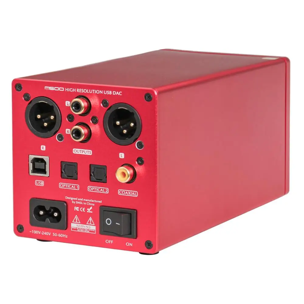 SMSL M500 XMOS Φ поддерживает микросхему MQA D/A ES9038PRO DoP и родной DSD 32 бит/768 кГц DSD512 с