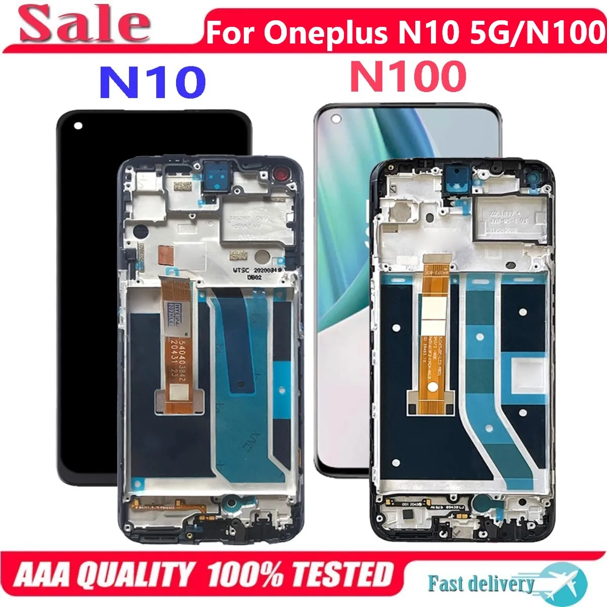 

For OnePlus Nord N100 N10 5G LCD Display Touch Screen Digitizer Assembly BE2026 BE2028 BE2013 BE2015 BE2011 LCD