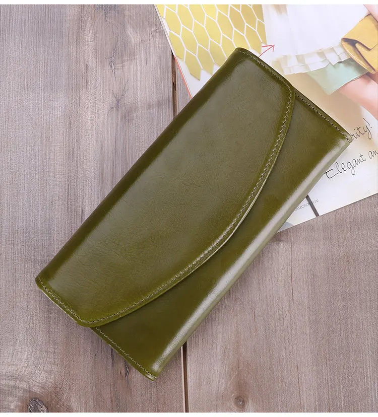 Кошельки из натуральной кожи для женщин, клатч, кошелек для женщин, кожа, масло, воск, кожаные сумки, дизайнерский бренд, клатч с цепочкой