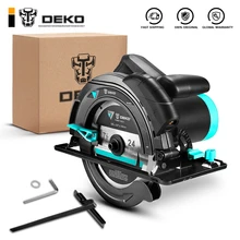Deko dkcs185l1/dkcs185ld3 185mm, serra circular elétrica, máquina de corte multifuncional, com guia do laser e punho auxiliar
