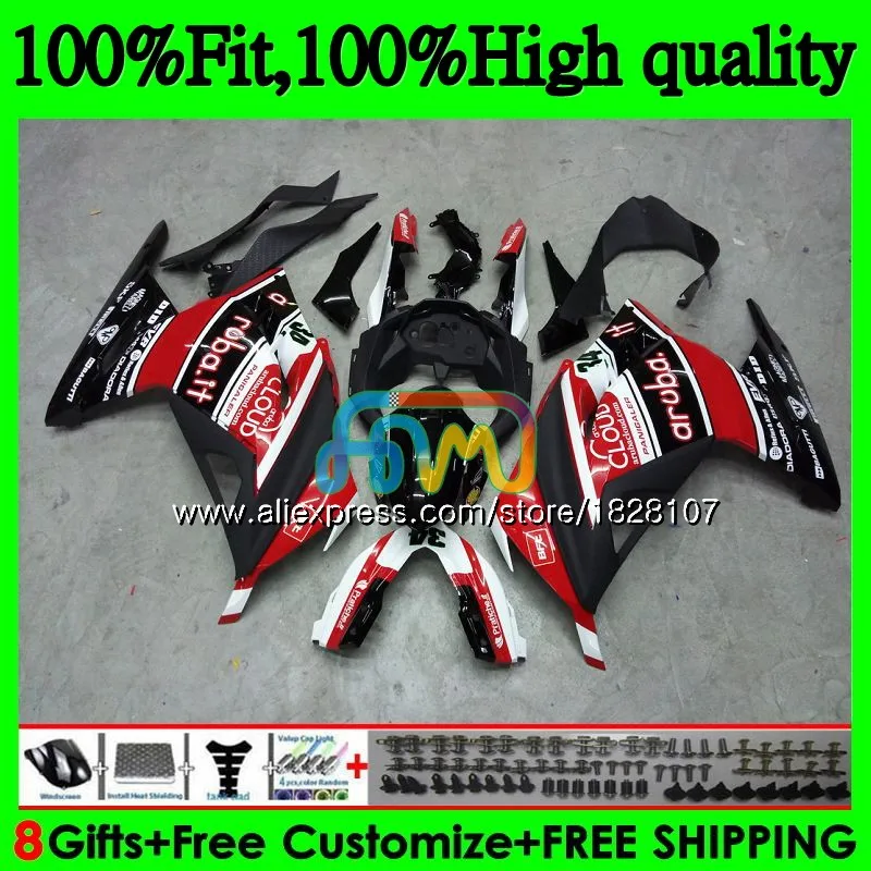 No. 1 Инъекции для KAWASAKI ZX3R EX300 EX ZX 300R 4BS. 69 ZX-3R ZX300R 13, 14, 15, 16, 17, 2013 красного и черного цвета; обтекатели - Цвет: No. 1