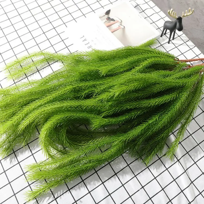 Artificial Frosted Cedar Wall Hanging Fake Plant Wedding Home Christmas Seasonal Green Decorations