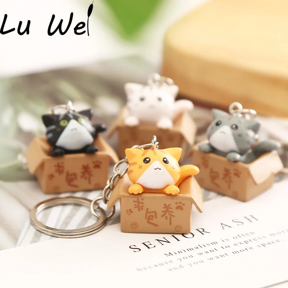 Милый маленький брелок с котом для женщин и мужчин Kawaii котенок автомобильный