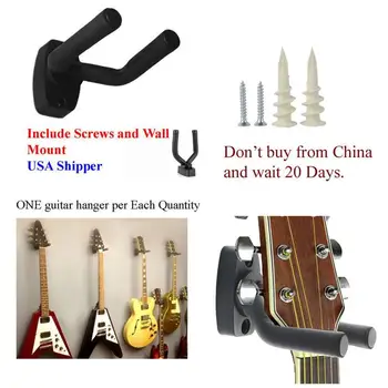 

Wall Mount Guitar Hanger Hook Non-slip Holder for Guitar Accessories and Parts Display Rack Foam Coated Adjustable