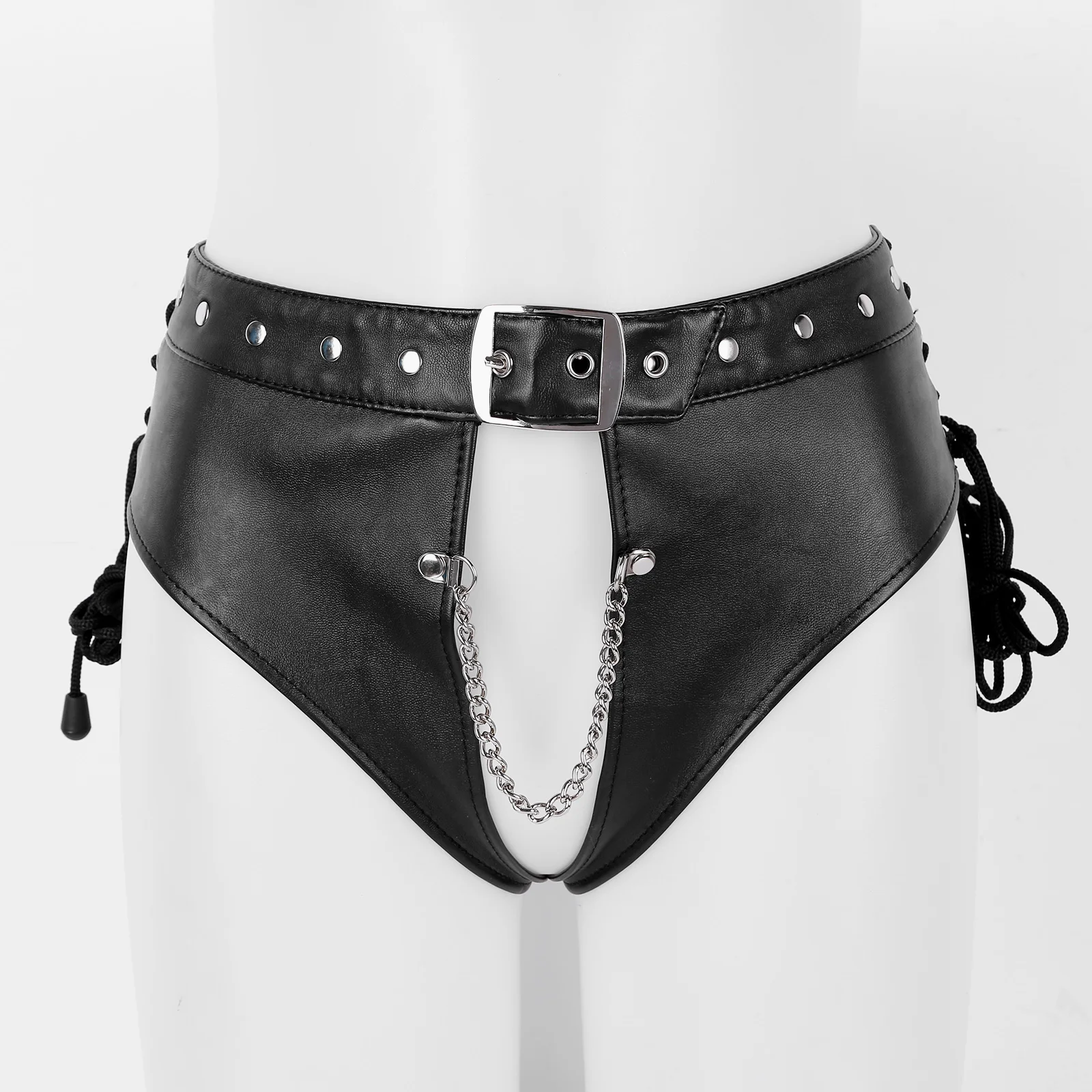 Женские трусы Goth Punk нижнее белье Клубная одежда Эротика для танцев на шесте из