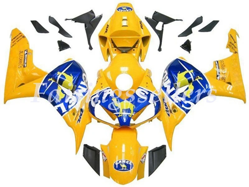 Yellow Blue Camel Литьевая Форма ABS Полный комплект обтекателя Подходит для Honda CBR1000RR 06 07 2006 2007 1000RR Обтекатели Желтый синий верблюд - Цвет: Yellow Blue Camel