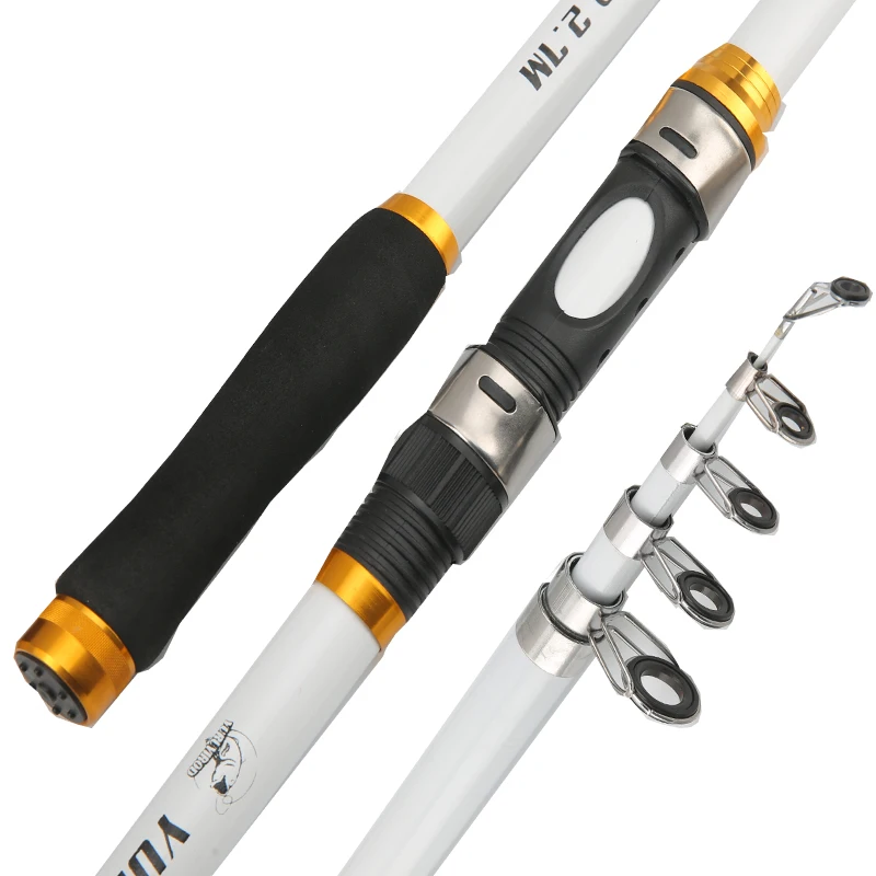 

YURUYIROD 2.1M/2.4M/2.7M/3.0M/3.6M Carp Fishing Rod feeder Hard FRP Carbon Fiber Telescopic Fishing Rod fishing pole