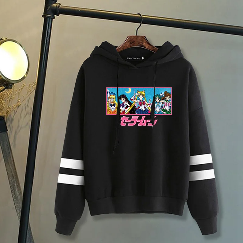 Sudaderas de mujer женские толстовки с длинным рукавом и принтом аниме вечерние толстовки с капюшоном с графическим принтом Сейлор Мун