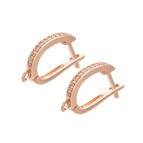 rose gold ZHUKOU 13x19 мм высококачественные серьги из латуни набор рыболовных крючков для женщин DIY ручной работы серьги изготовление ювелирных изделий Модель: VE92 - Цвет: rose gold