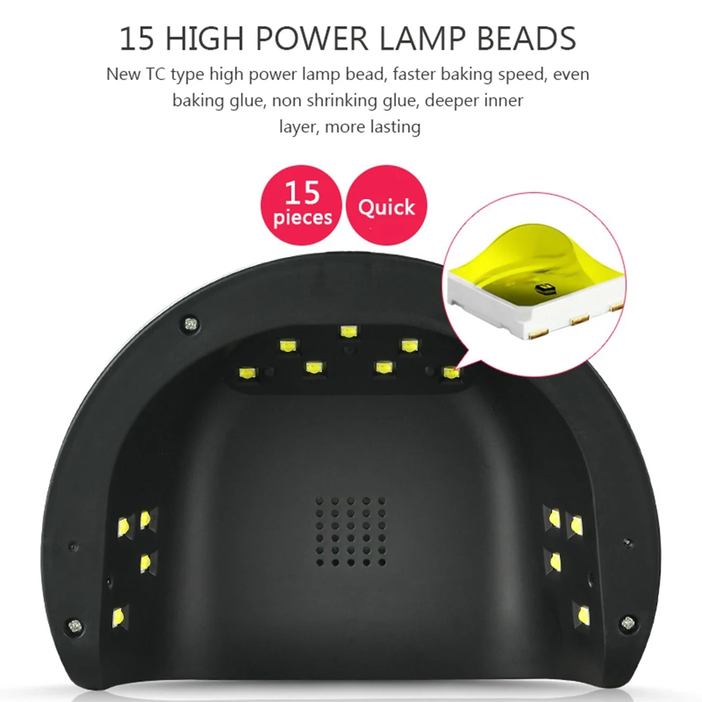 Светодиодный УФ-светильник, Сушилка для ногтей, 45 Вт, быстрая сушка, светодиодный двойной светильник, источник для маникюра, быстрое отверждение, Гель-лак, лампа для ногтей, USB зарядка
