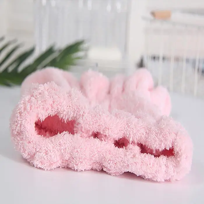 Women Casual Cute Soft Water Absorption Hair Towel Wrap Soft, Home Hair Drying Cap Light Pink