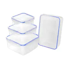 4 шт. коробка для хранения Hemoton прозрачные простые контейнеры для хранения продуктов набор для домашнего магазина ресторана кухонные принадлежности для хранения