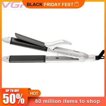 

Electric straightening iron Straight curl hair curler curling iron ceramic 2 in 1 hair straightener curler splint flat iron