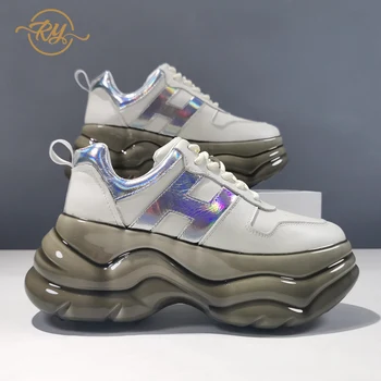 

RY-RELAA Europe station Genuine Leather womens shoes luxury shoes women designers sneakers women ins fashion white shoes tide