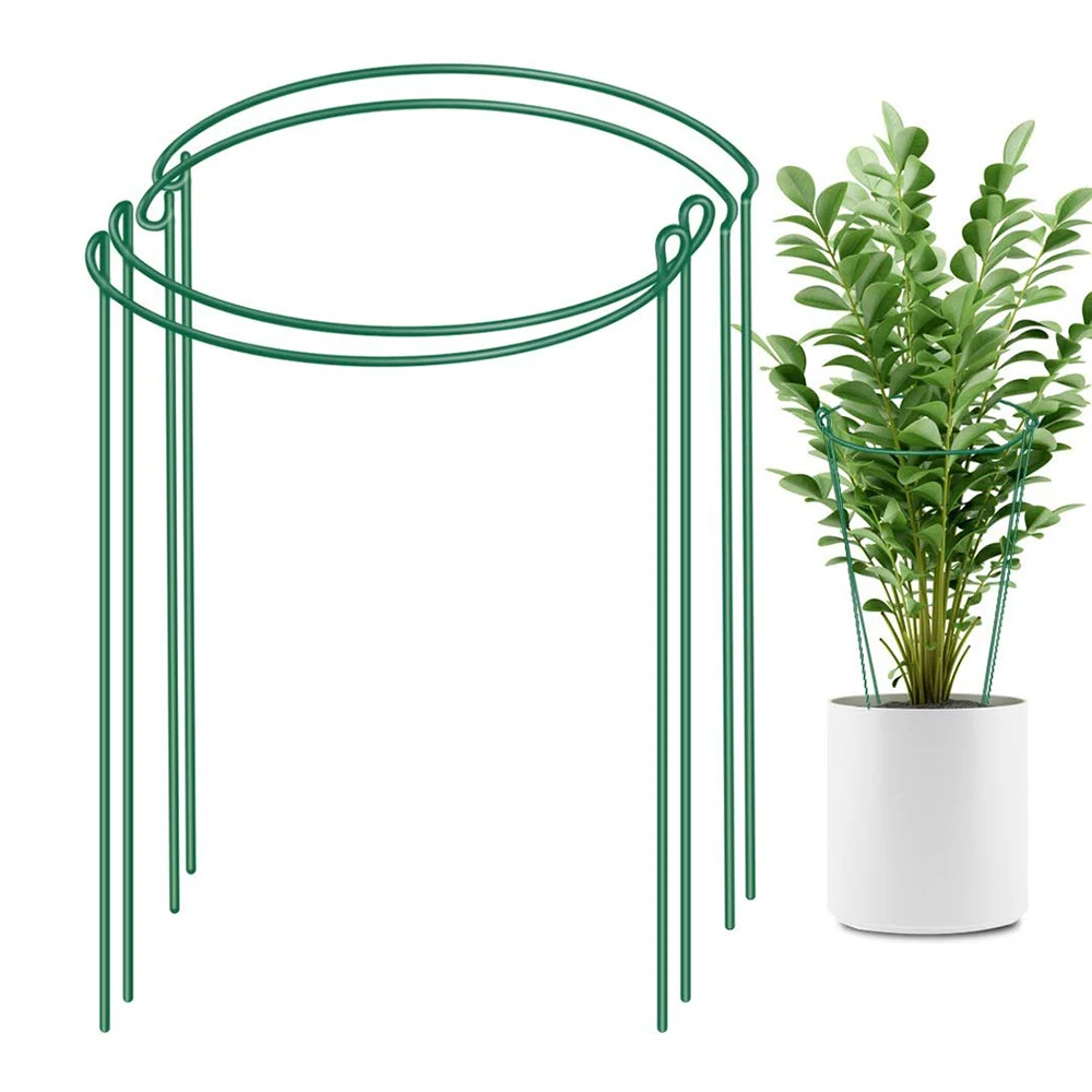 Garden Support Stake 2Pcs Half Round Metal Garden Plant Supports Garden