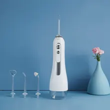 Irrigateur Oral et Nasal sans fil 2 en 1, réservoir d'eau de 320ml, 4 embouts, 3 Modes, fil dentaire