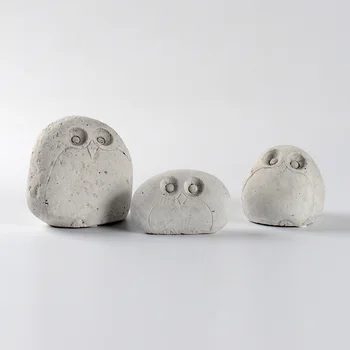 

DIY Owl Shaped Plaster Cement Molds Silicone Concrete Terrace Decoration Tool