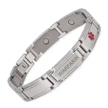 Медицинский alerant ID браслет из нержавеющей стали браслет для женщин мужчин серебряный цвет