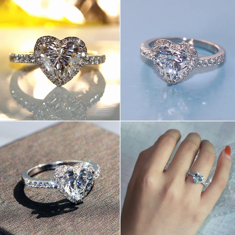 2 in 1 Chic Luxurious Zirconia Rings Women Men Diamond Insert Business Ring Accessories Wedding Engagement Jewelry Gift 