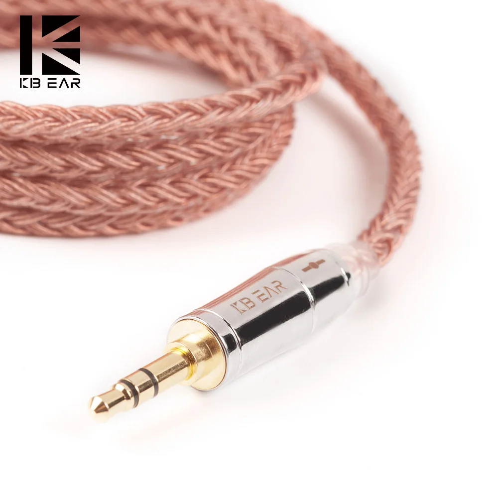 KBEAR 16 Core Медь кабель 3,5/2,5/4,4 мм кабель для наушников для KB06 ZS10 V90 BA5 BLON BL03 C12
