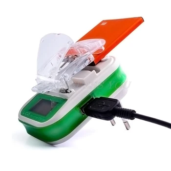 

USB Universal Battery Charger LCD Indicator Screen EU/US Plug For Cell Phones USB Charger Samsung Battery Charger + Tracking