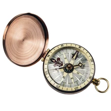 Карманный компас наружный компас античный световой для прогулок, охоты и кемпинга Компас для выживания металлический компас инструмент