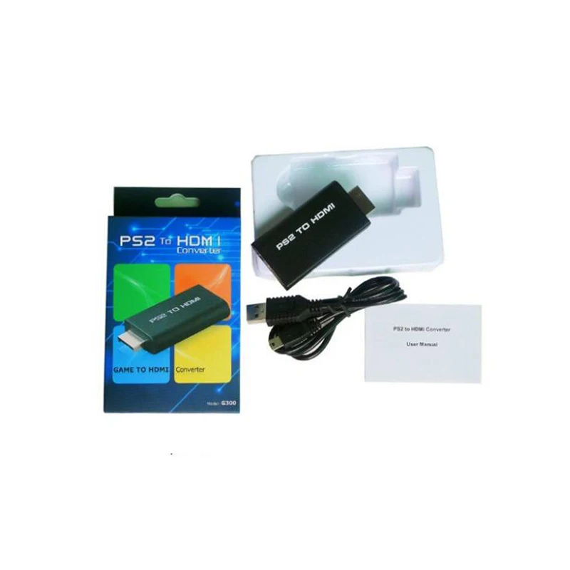 For PS2 to HDMI 480i/480p/576i Ypbpr USB 5V Audio Video Converter Adapter with 3.5mm Audio Output Support All PS 2