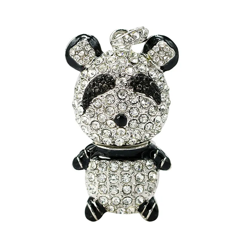 03 Алмазная кристальная панда, Usb флеш-накопители, флеш-накопитель, кристалл, медведь, U дисковое ожерелье, Usb карта памяти, 4 ГБ, 8 ГБ, 16 ГБ - Цвет: 03