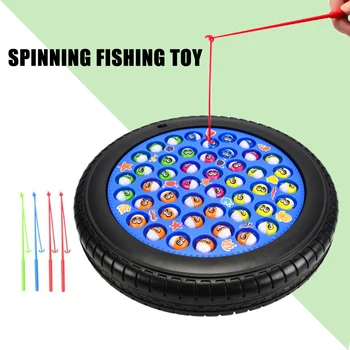 

1set Electric Rotating Magnetic Educational Game Kids Fishing Toys Set for Children Puzzle Baby Early Educational Toy