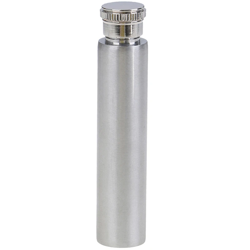 1OZ Hip Flasks Polished Round Bottom Tubular Wine Pot Wine Bottle Wine Bottle Portable Stainless Steel